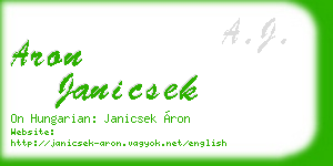 aron janicsek business card